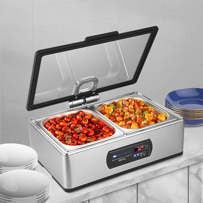 

Luxury stainless steel buffet stove 304 hydraulic flip Buffy stove Hotel restaurant insulation pot