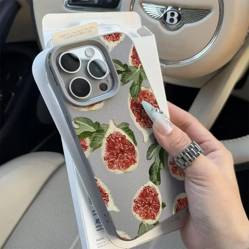 Lychee Pattern Full-Screen Phone Case - TPU Cover