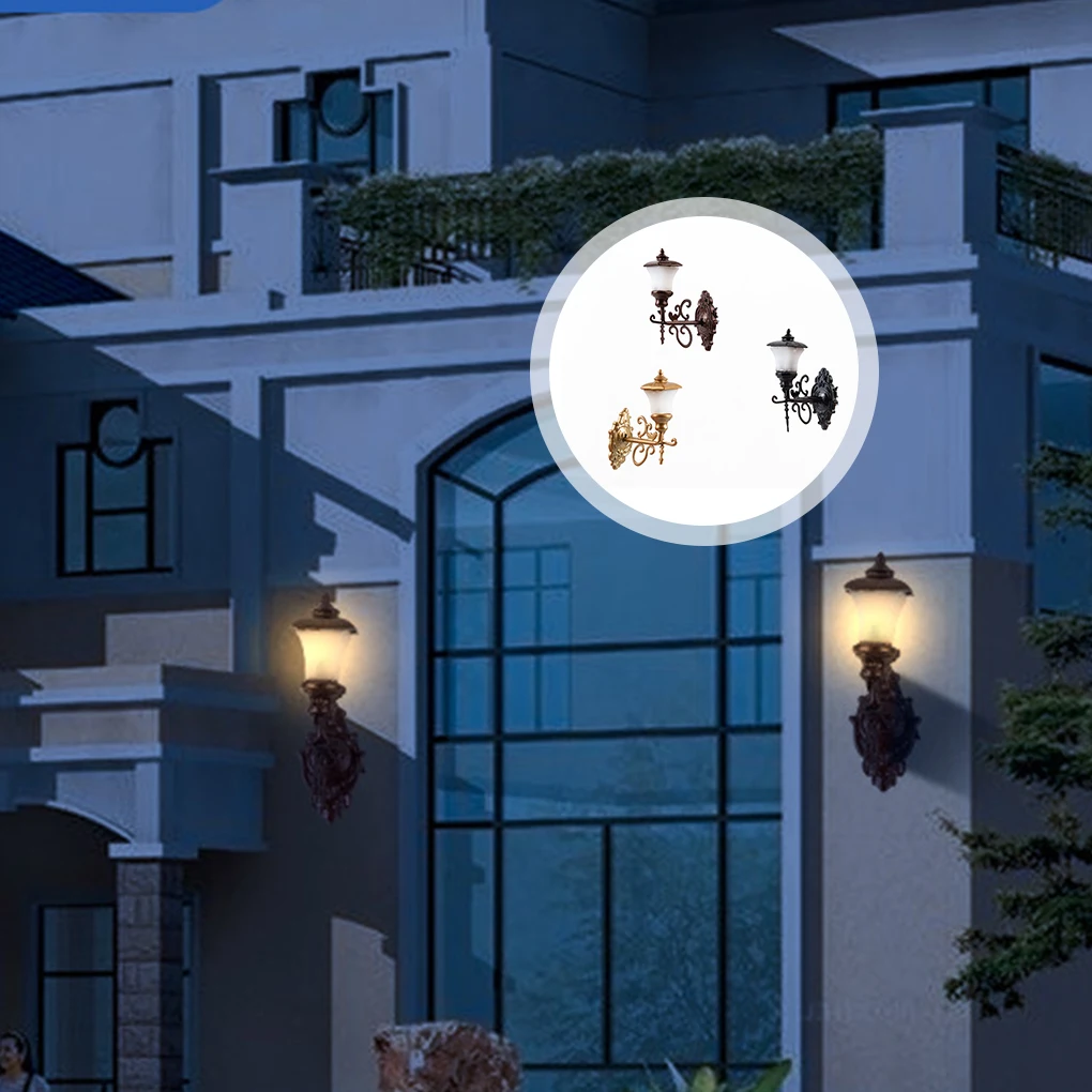 

Wall Lamp Model Miniature Light Battery Operated Pretend Play Toys