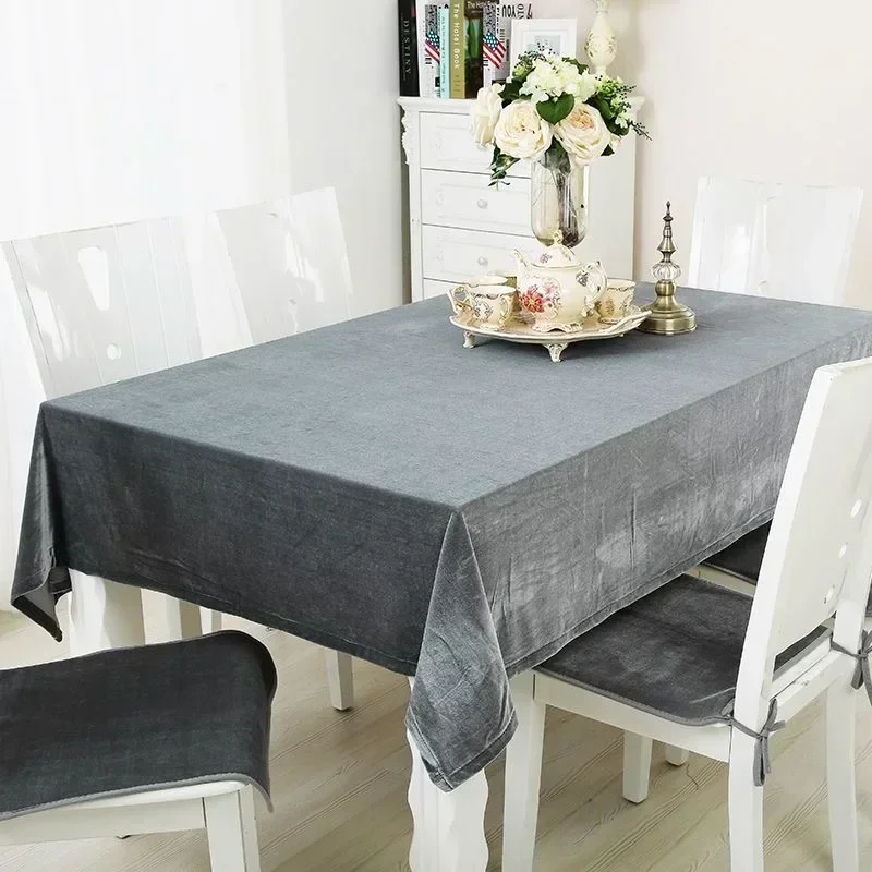 

Plush tablecloth, solid color, anti scald, anti oil, heat insulation, and thick velvet fabric, chair cover D6U843