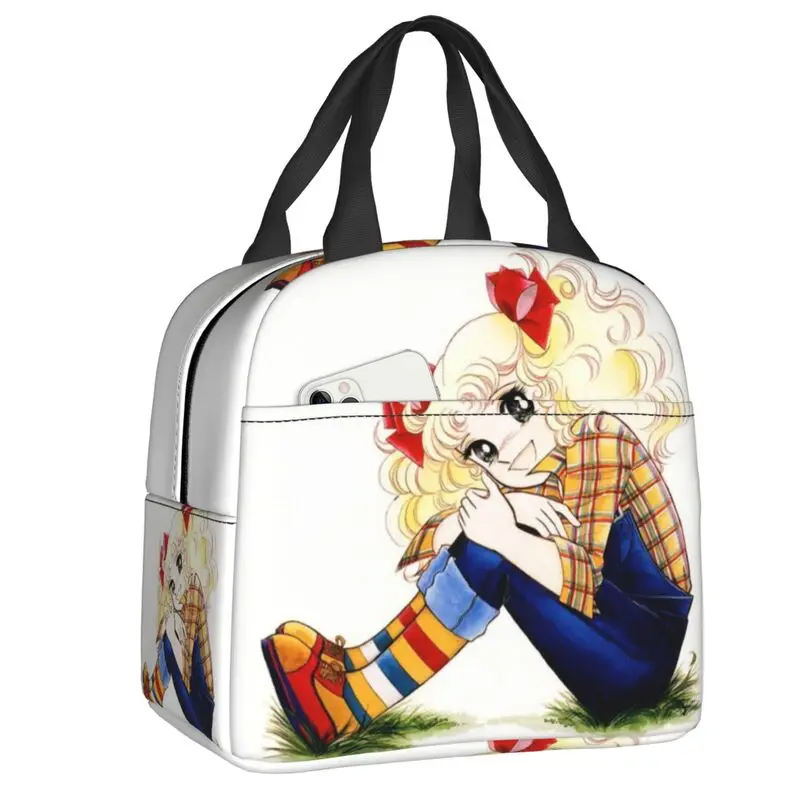 Sacs à déjeuner isothermes Happy Candy pour enfants, boîte à bento alimentaire, conteneur à bonbons, anime japonais, enfants et femmes, école