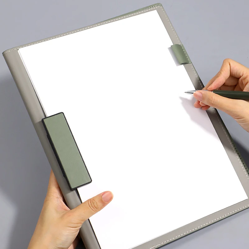 File folders A4 business folder PU data book for hotel service sales