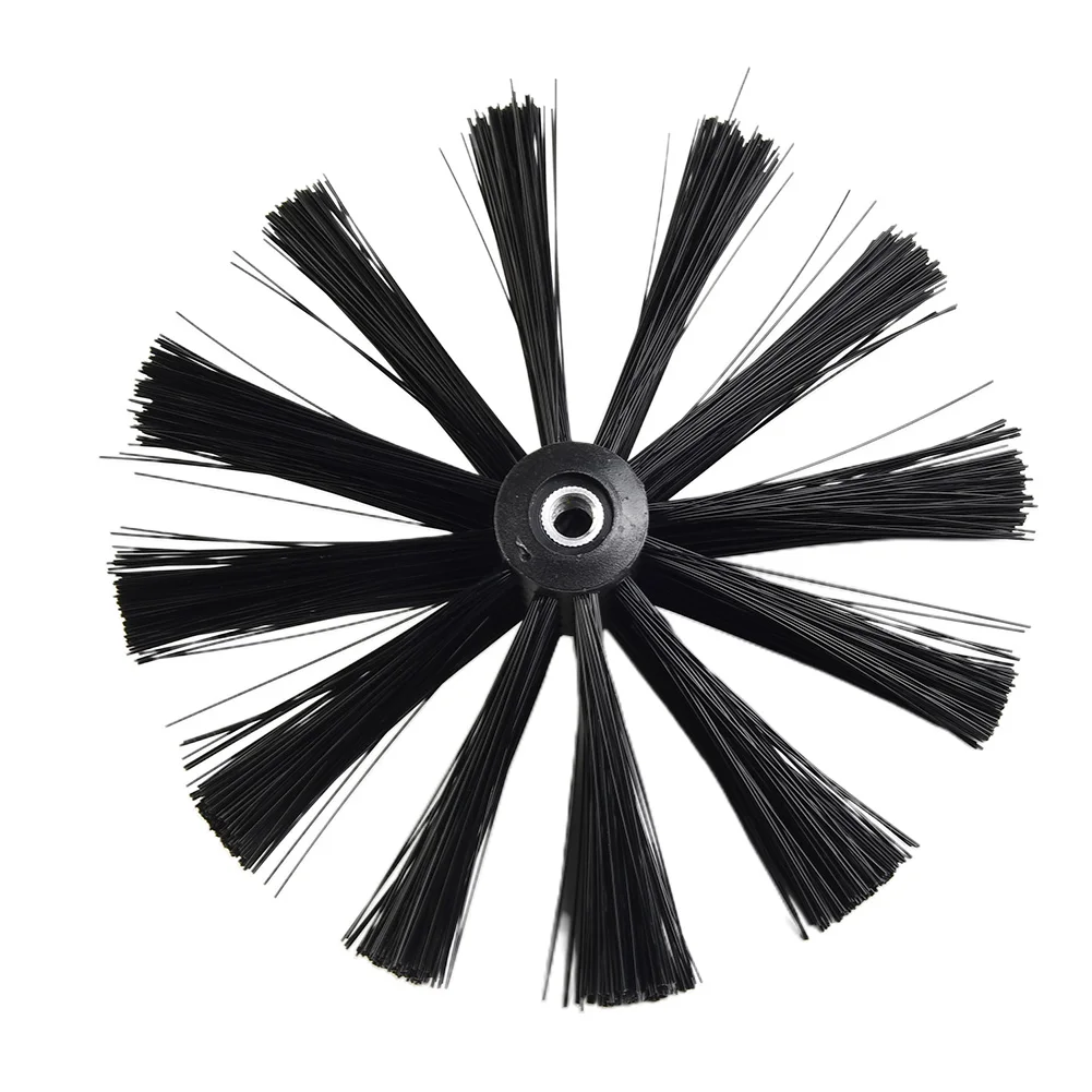 나일론 굴뚝 브러시 신뢰할 수 있는 M8 스레드 100 150mm 강모 헤드 굴뚝 청소 브러시, 건조기 벤트 청소 브러시