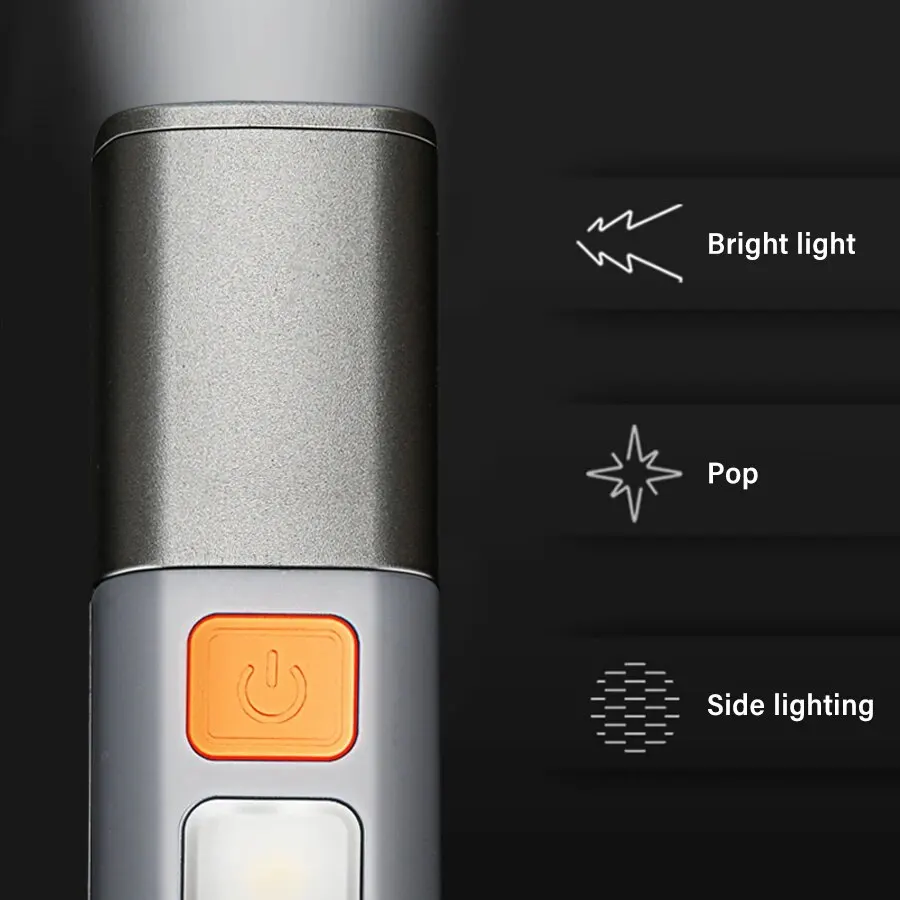 Strong Flashlamp Portable Outdoor Flashlight Camping Telescopic
