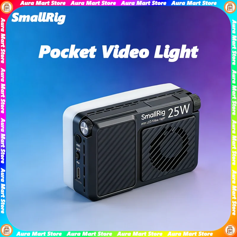 스몰리그 RM25C 25W RM40C 40W 포켓 사이즈 RGB LED 비디오 조명 3100mAh 배터리 2500K-10000K HD LCD 디스플레이 휴대용 카메라 조명