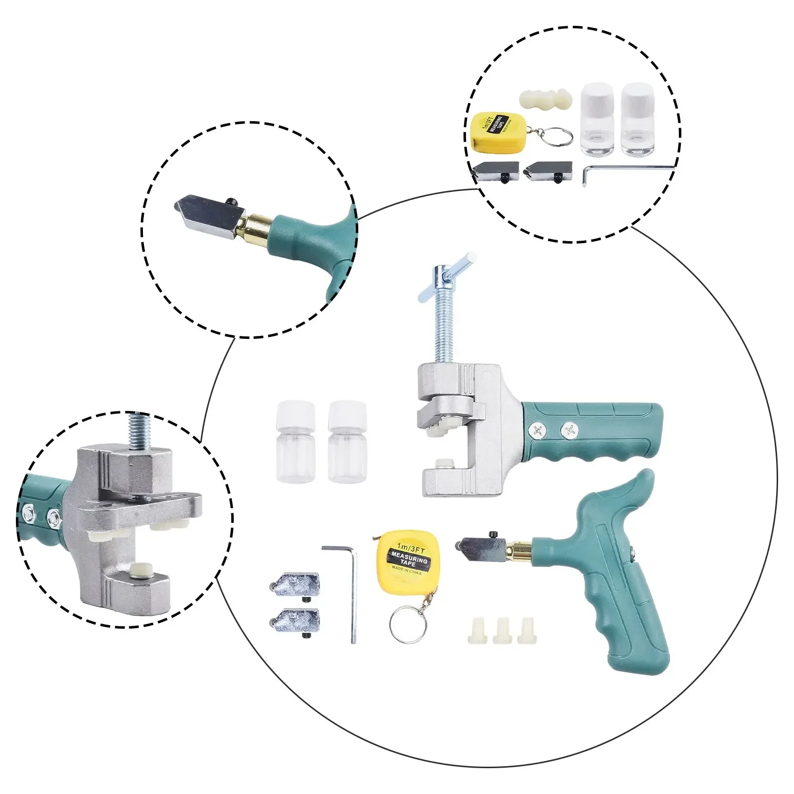 Tile Glass Multifunction Cutter Set Ceramic Floor And Porcelain Cutter Ceramic Cutting Scratcher For Cutting Glass Tools glass cutter tile glass cutter tile cutting tool