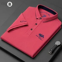 POLO à manches courtes pour hommes, brodé, décontracté, à la mode, haut confortable d'été 6