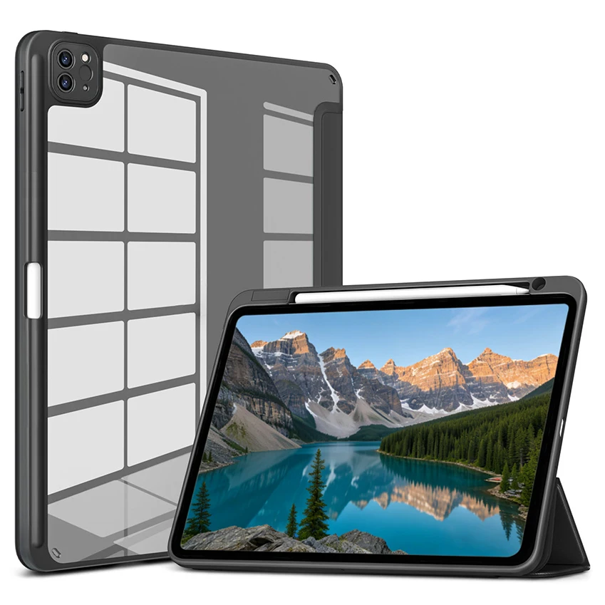 Sleek Pencil Holder Hybrid Case with Clear Back