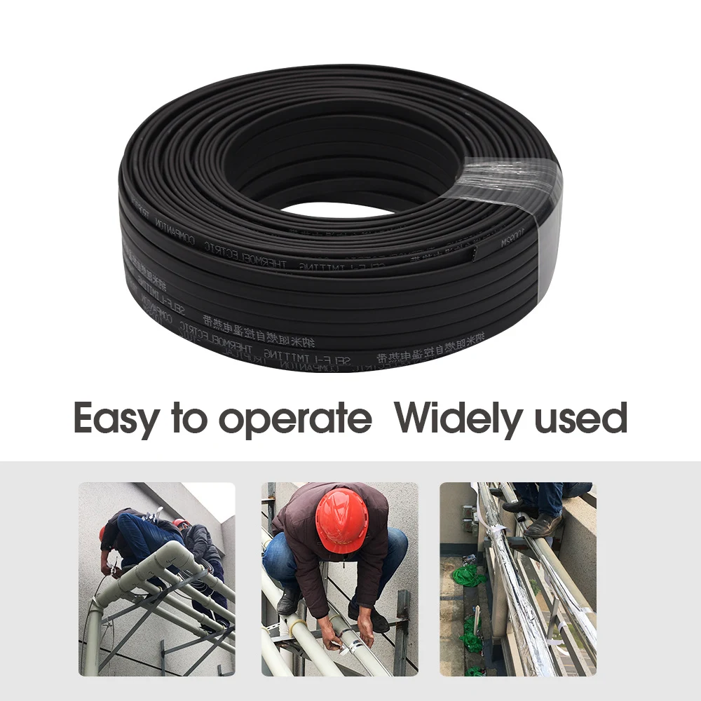 5M 10M 220V 240V Heating Tape Self Regulating Water Pipe Protection Roof Deicing Heating Cable Waterproof Snow Sewer Outdoor
