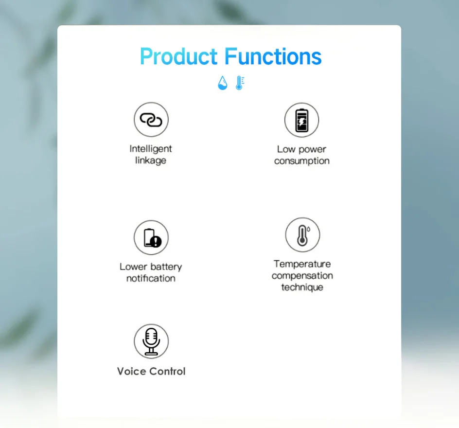 Tuya Zigbee Smart Temperature And Humidity Sensor APP Remote Monitor For Smart H