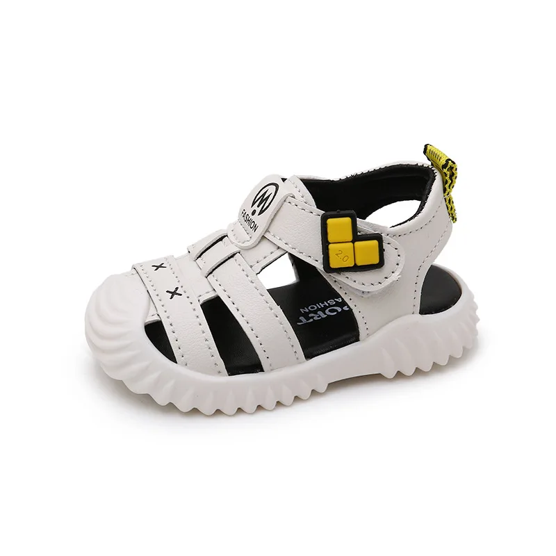 Baby Shoes Boys Sandals Summer Baby Toe Wrap Soft Soled Toddler Shoes 1-2 Year Old Kick Resistant Sandals Beach