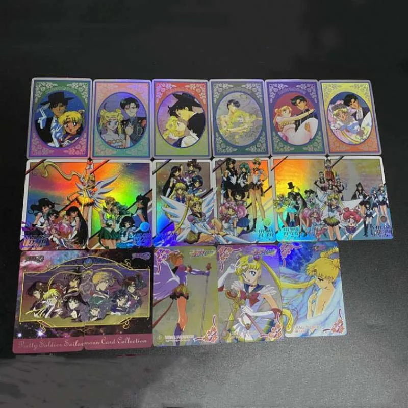 

35Pcs/set Sailor Moon Kino Makoto Hino Rei Meiou Setsuna Anime Game Characters Self Made Classic Series Collection Card Toy Gift
