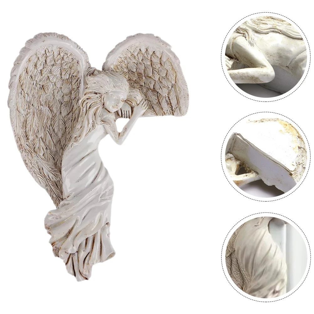 

Angel Door Frame Decoration Wing Sculpture Figurines Ornaments Decorations Wall Hanging Resin Adornment Accessories Home