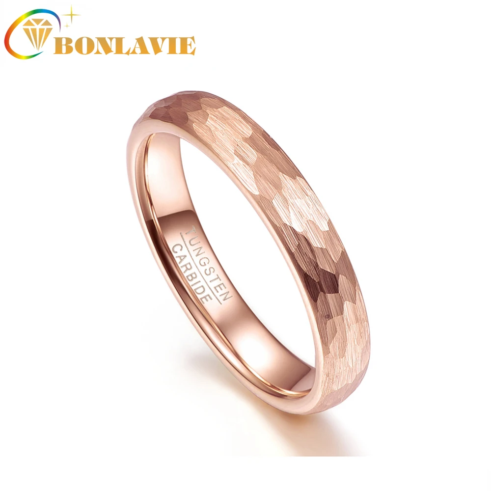 

Gold Color Wedding Rings Women Men's Jewelry Engagement Tungsten Steel Rings Size 5-10