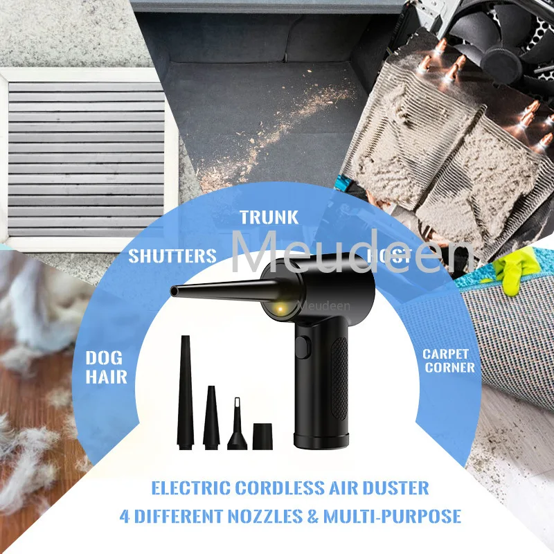 Wireless Air Blower Computer Cleaner Dust,Replaces Compressed Air Can Electric Blowing Gun for PC Laptop Keyboard Cleaning