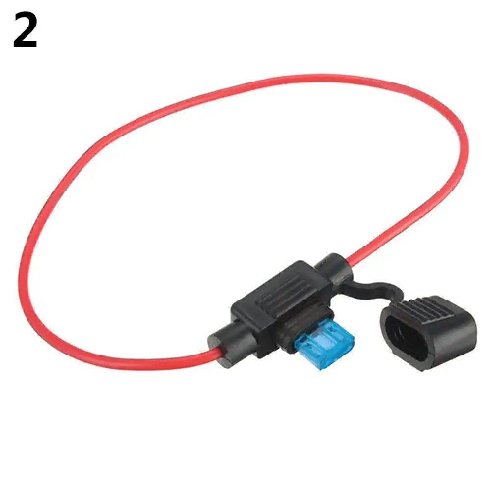 Car Auto 10A 15A 20A 30A Medium Size Waterproof Standard Blade Type Fuse Holder Damp Proof Medium Size Fuse Holder