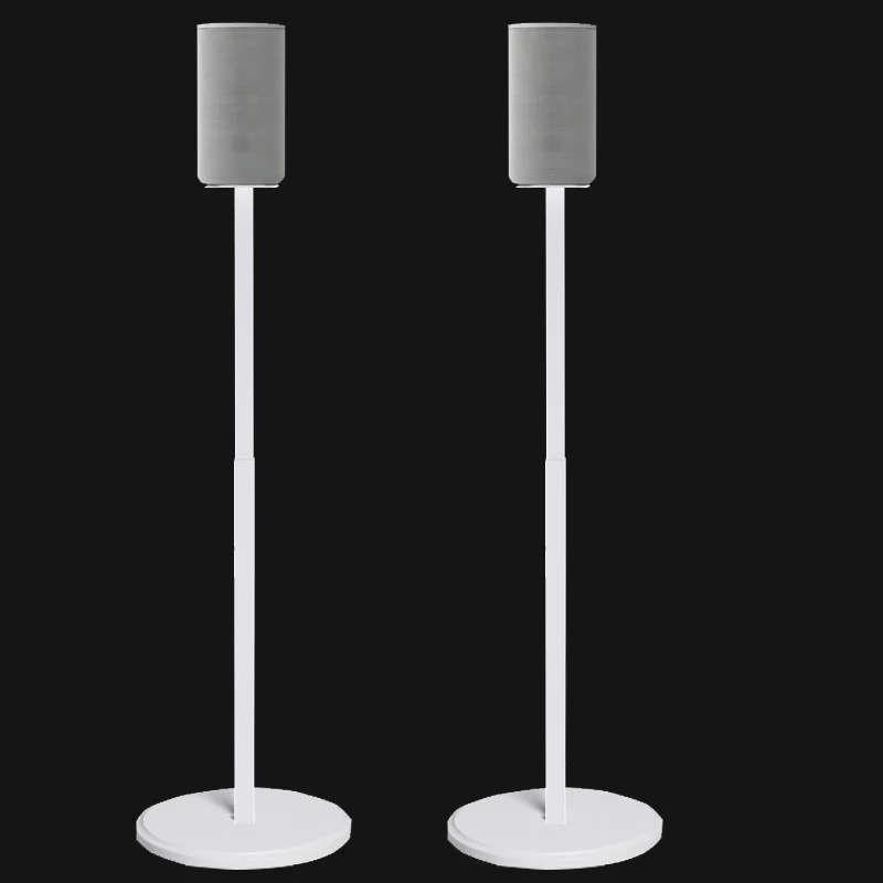 Soporte de suelo de pantalla de altavoz de sonido envolvente, base redonda  ajustable, color blanco, SF10L