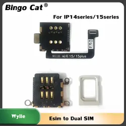WYLIE NEW Esim to Dual SIM Card Cable for iPhone 15 14 plus pro max Dual Card to Dual Single  No Need Separate No Damage Flex