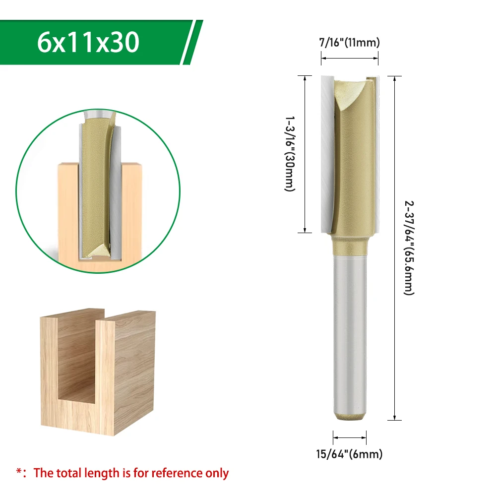 LAVIE 1 Stück 6mm 6,35mm 12,7mm Schaftfräser für Holz, gerader Fräser für Holzbearbeitung, Nutfräser, Fräswerkzeug H060020 – Detail 13