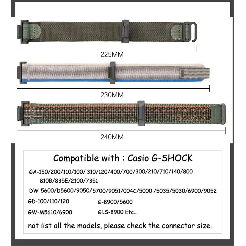 Alpine Loop Nylon Watch Band Strap - 16mm