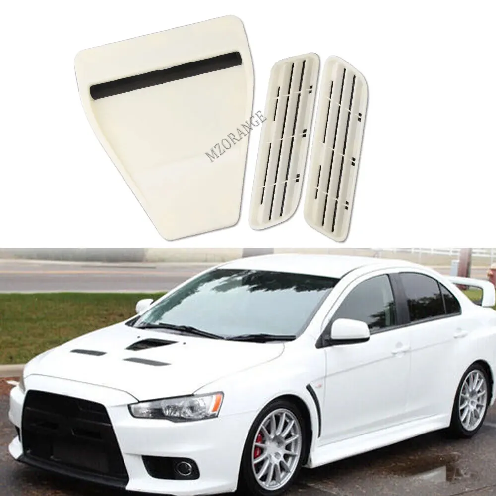 6PCS Insert Air Hood Vent For Mitsubishi Lancer Evolution EVO X