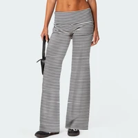 Casual Wide Leg Sweatpants for Women Fold Over Low Rise Flare Yoga Lounge Pants Back to School Clothes for Teen Girls Outfits - Image 4