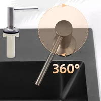 304SS Kitchen Sink Liquid เครื่องจ่ายสบู่เหลวโมเดิร์นเคาน์เตอร์ Built-In ปั๊มโลชั่นหัวซิลิโคนจานล้างผงซักฟอกผู้ถือ 6