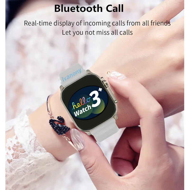 Smart Watch Hello 3 Plus Ultra 49mm Bluetooth Call Whatsapp Reminder Voice Assistant ChatGPT Ebook Dual Core Smartwatch Men 2024 2