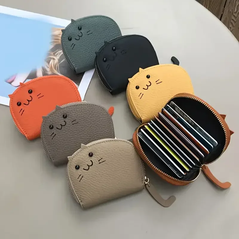 1pc Cat Card Bag Women's Multi-card Ticket Holder Cute Fashion Coin Purse Creative ID Card Holder Wallets for Women