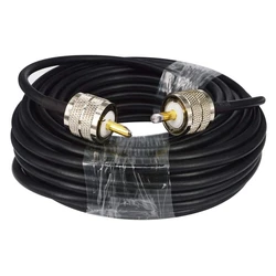 Enhanced Low Loss 15M UHF Coaxial Cable with PL259 Connectors (Blue)