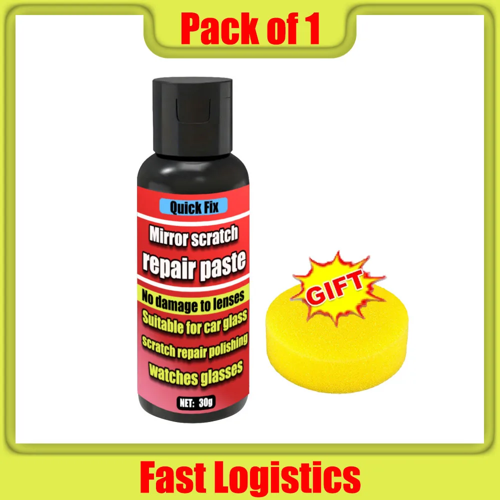 פסטת תיקון שריטות למשקפיים, מתאימה לעדשות זכוכית ומסגרות מתכת, קלה לשימוש, נוסחה יעילה, אריזה נוחה