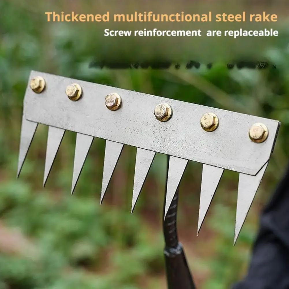 Carbon Steel Garden Hoe Weeding Rake Tool for Farm and Garden