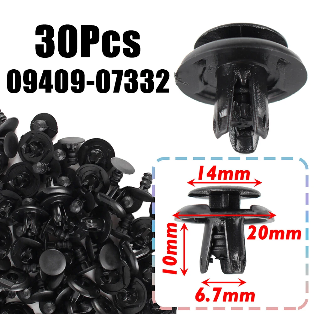 

30Pcs Car Door Trim Panel Retainer Clips 7mm Hole Universal Auto Fasteners Plastic Rivets For Honda-Toyota Kawasaki-Suzuki