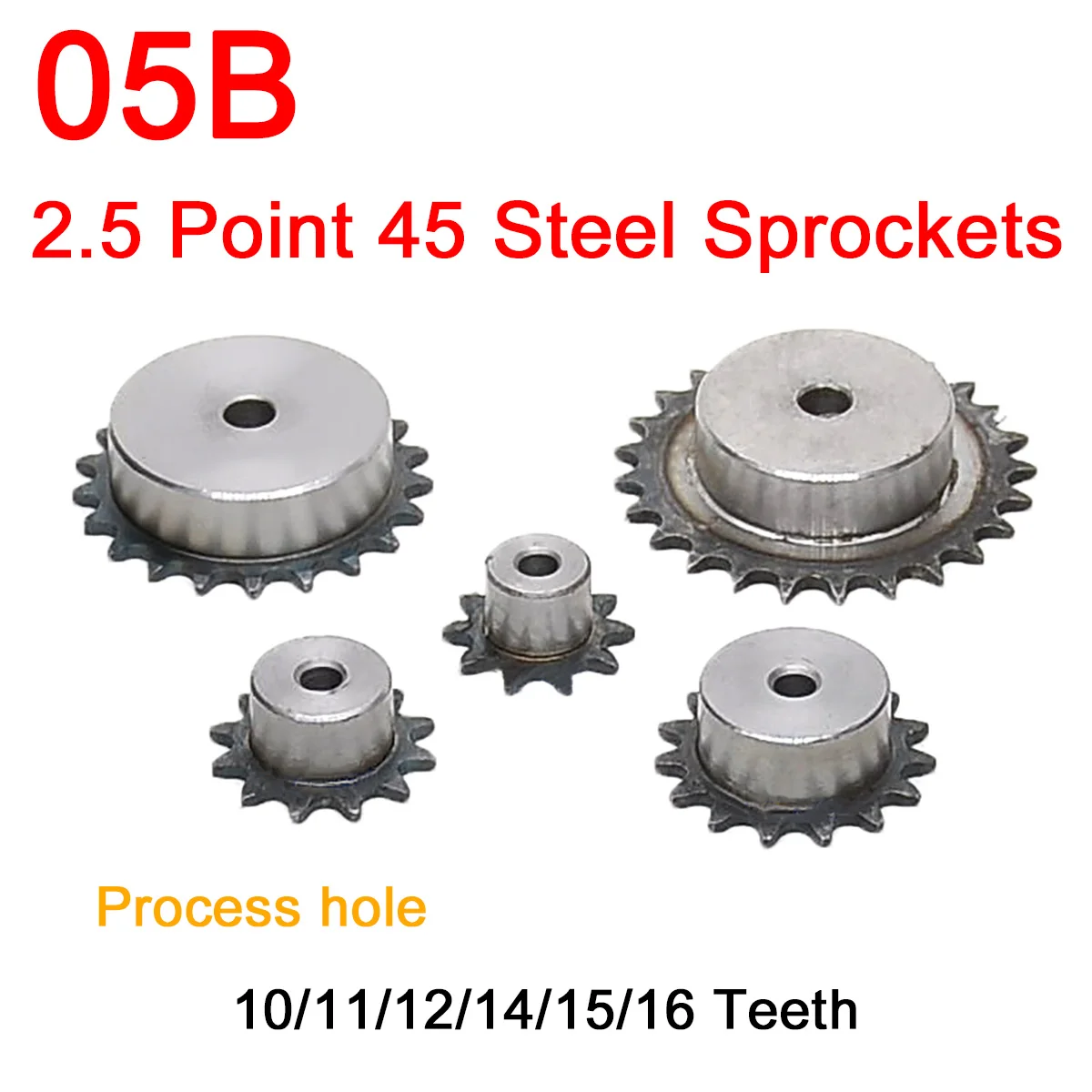 1Pc 05B Chain Gear 10/11/12/14/15/16 Teeth 45 Steel Industrial Convex