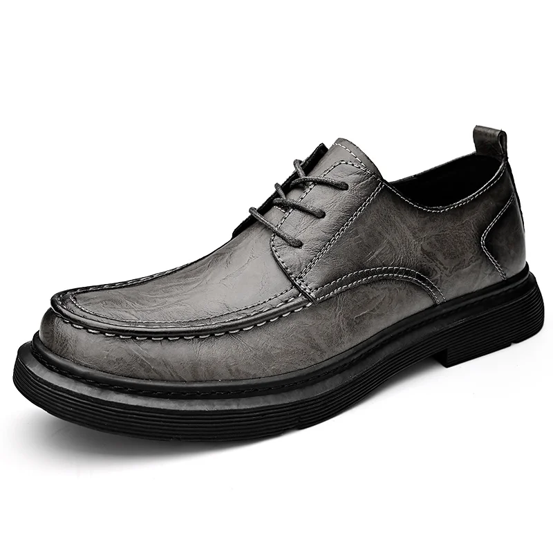 Casual Leather Shoes for Men Slip Comfy Lightweight Walking Shoes Lightweight _voghion.com