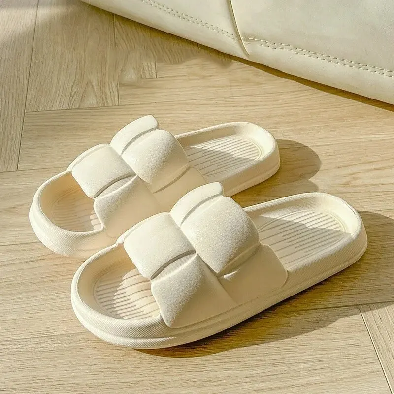 Summer Soft Shoes Cloud Slippers Indoor Mute Bathroom Anti-slip Slide Eva Beach Flip Flops Men Ladies Leisure Sandals