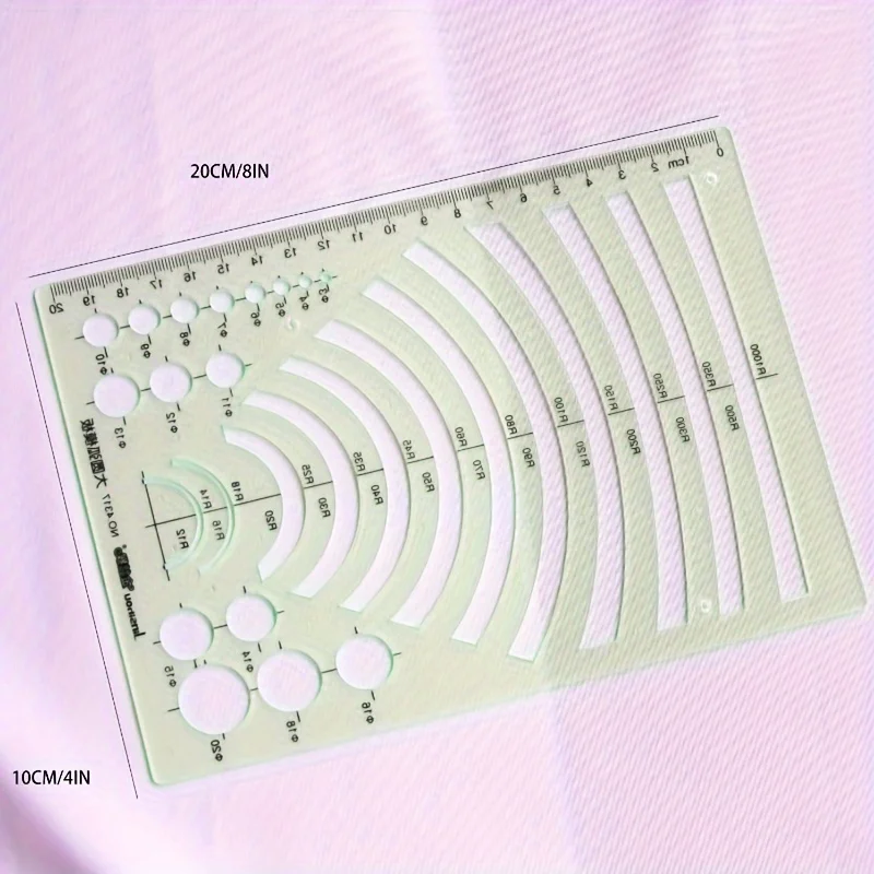 대형 아크 모델 눈금자 아크 드로잉 체중계, 건물 모델 드로잉, 학생 학교 사무실 측정 도구, 1PC