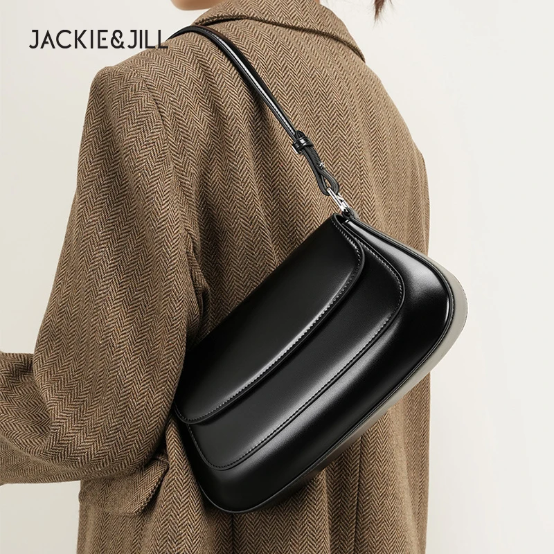 

Jackie&Jill Shoulder Women'S Bag Cross Body Bag Genuine Leather High-End Fashionable And Versatile Shoulder Armpit Saddle Bag