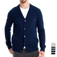 AIOPESON 2024 New Autumn Cotton Cardigan Sweater Men Casual Single Breasted Solid Color High Quality Cotton Sweater Men