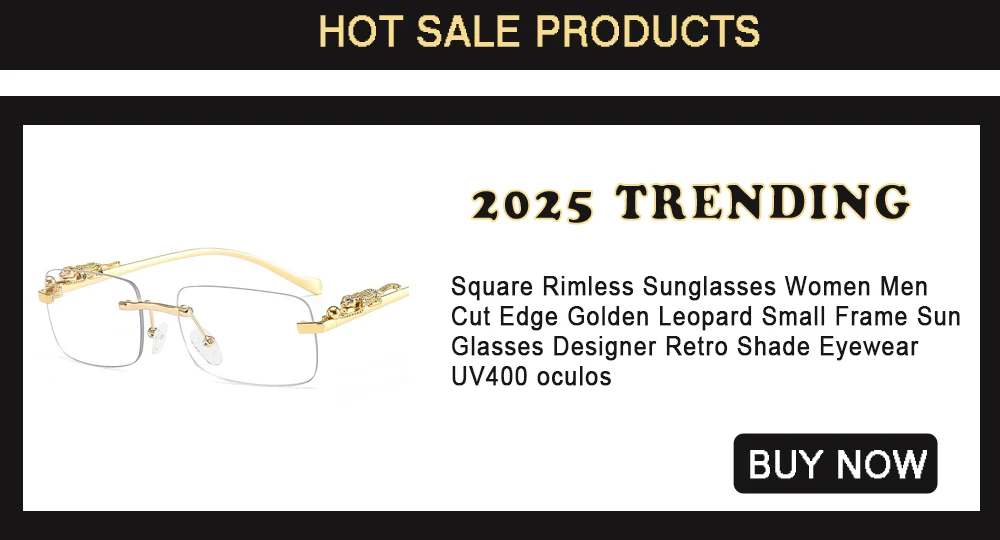 Trendige Punk-Sonnenbrille Randlose Rechteckige Sonnenbrillen für Männer und Frauen Modische UV400 Fahrbrillen Rahmenlose Farbverlauf-Brillen – Detail 1
