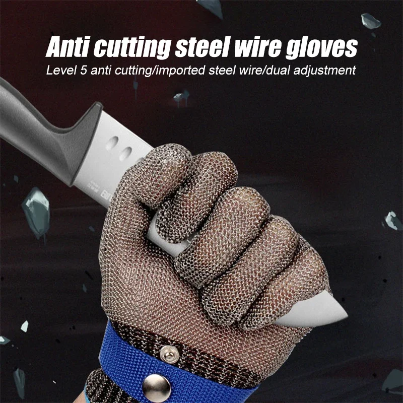 Anti Cut Gloves Stainless Steel Butcher Hand Protection Anti Cut Gloves Safety Supplies To Prevent Cutting Scratches Gadgets