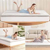4" Memory Foam Foldable Futon Mattress, Portable Roll Up Sleeping Mat for Camping, Easy to Store with Dust Cover 2