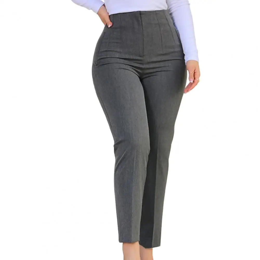 Pants for Woman 2023 Business Office Lady Black High Waist Cropped