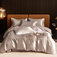 Literie Jacquard haut de gamme, ensembles de literie de luxe pour mariage européen, housse de couette Double en Satin américain 5
