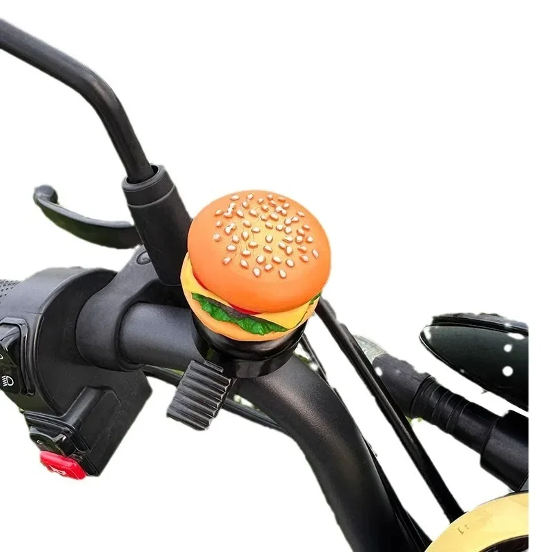1pc Hamburg Cartoon Bicycle Bell Super Ringing Children's Mountain Bike Universal Bell Scooter Bell Bike Decoration