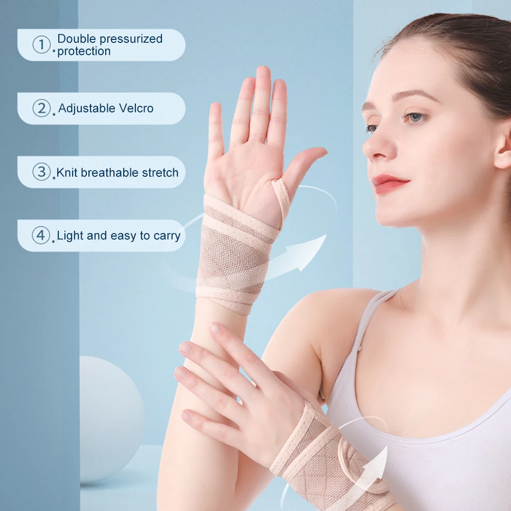 1Pair Wrist Support Brace Adjustable Wrist Strap Reversible Sports/Tendonitis Pain Relief/Carpal Tunnel/Arthritis