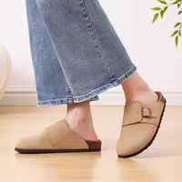 Sabots Shevalues en liège pour femmes, mules en daim de vache avec soutien de la voûte plantaire, tongs de plage confortables, chaussures unisexes tendance 6