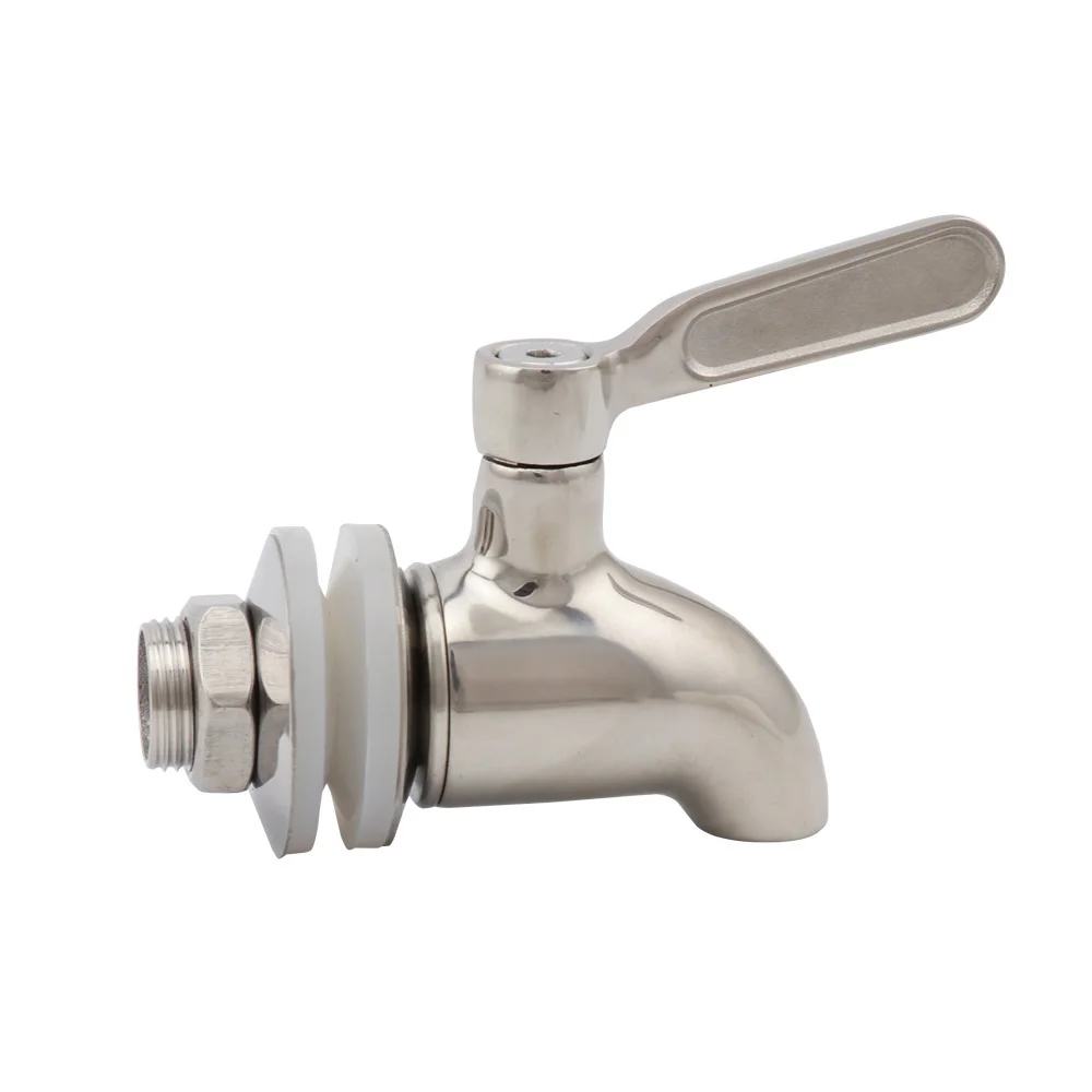 304 Stainless Steel Spigot Water Tap Faucet for Beer Juice Beverage Drink Wine Barrel Dispenser Tap 16mm