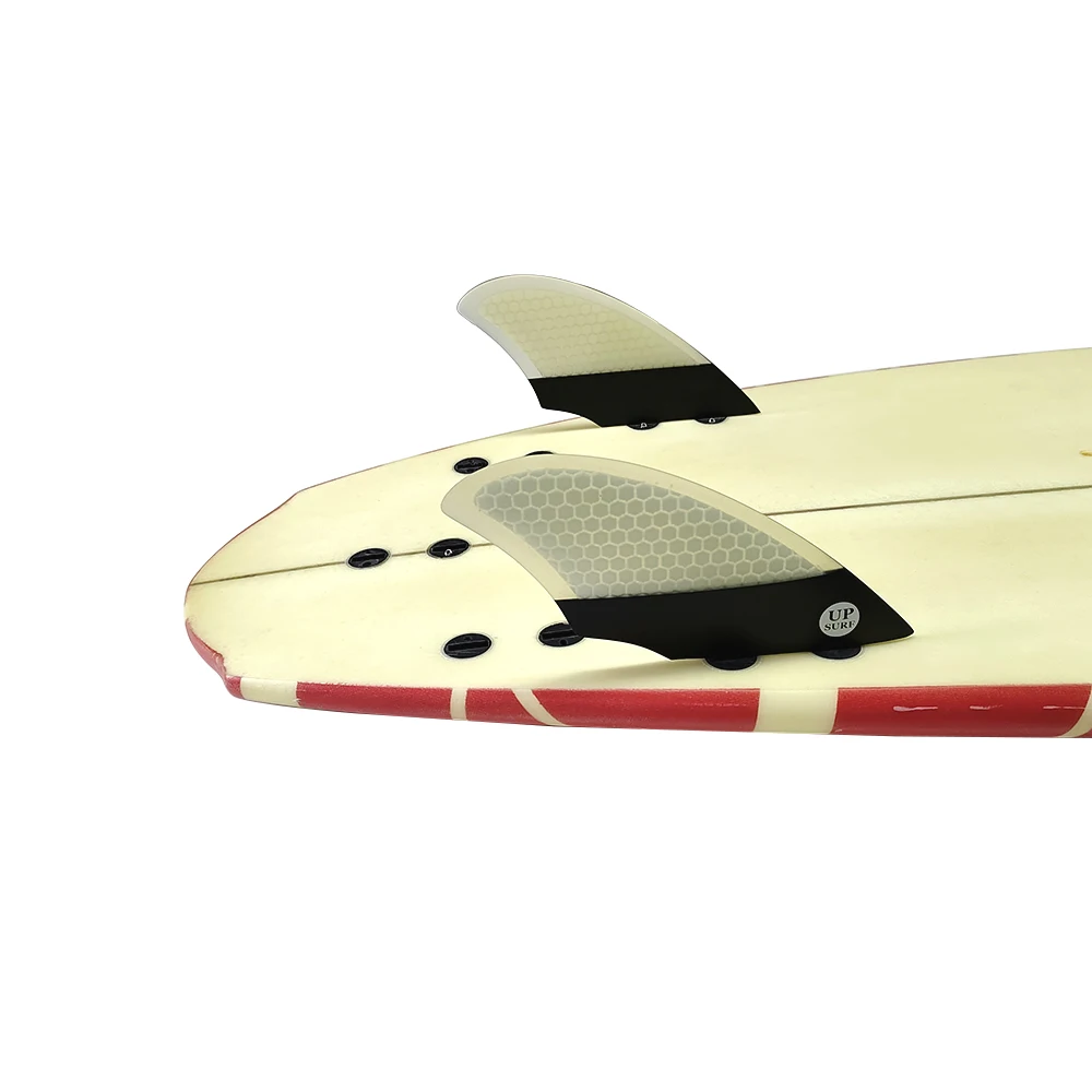 UPSURF FCS KEEL Twin FINS Surfboard FinS 2pcs/set Honeycomb Patchwork Twin Fins For Sup Accessories Surfing Quilhas