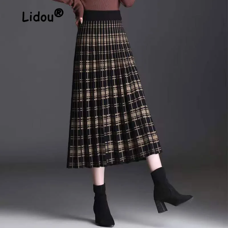 Autumn Pleated A-Line Skirt main image 1